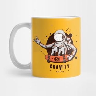 Gravity Sucks Space Skater Mug